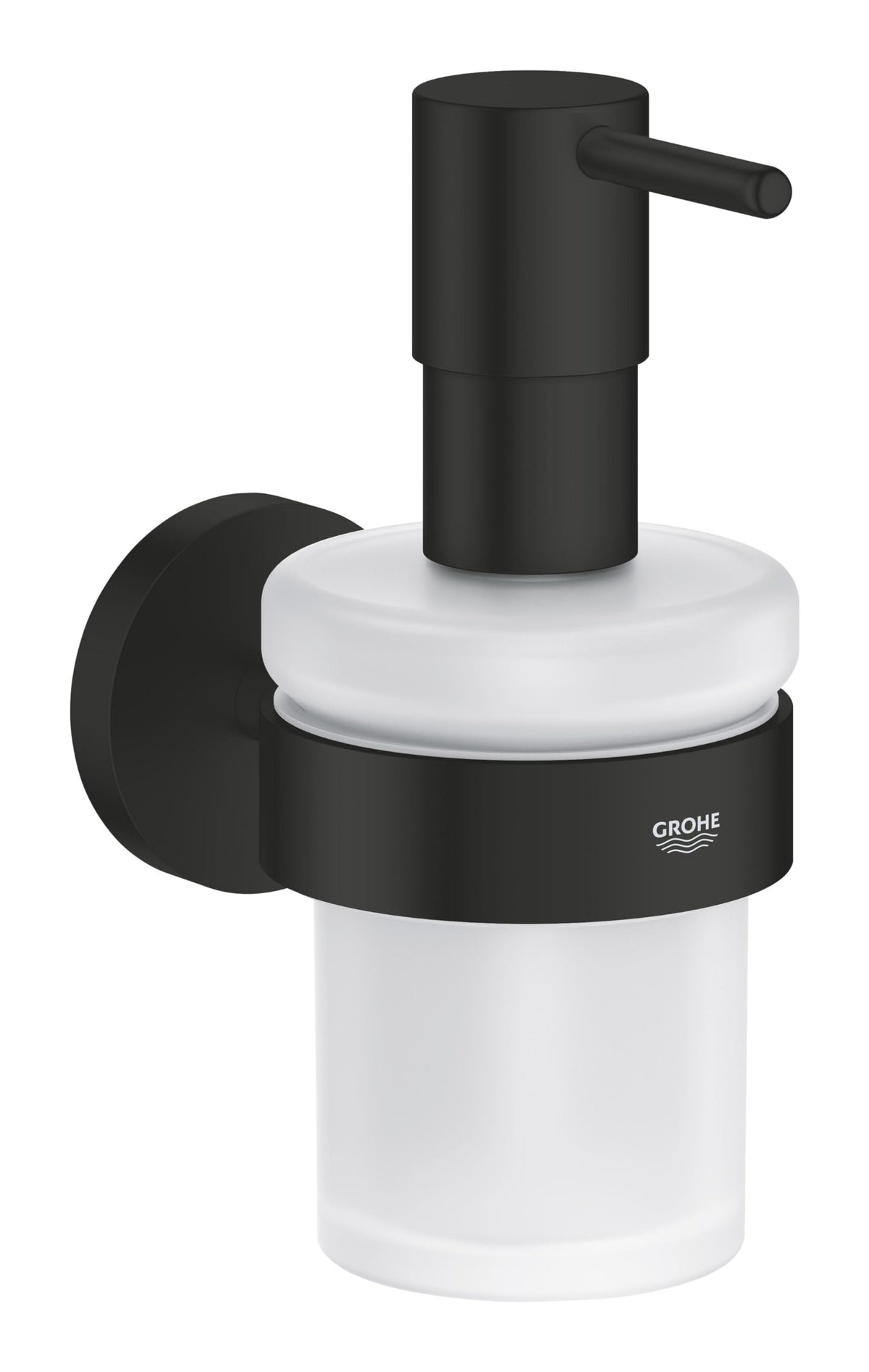 GROHE Start QuickFix Soap Dispenser with Holder (Metal and Glass, Filling Quantity 160 ml, Concealed Fastening, Including Screws and Dowels, Easy to
