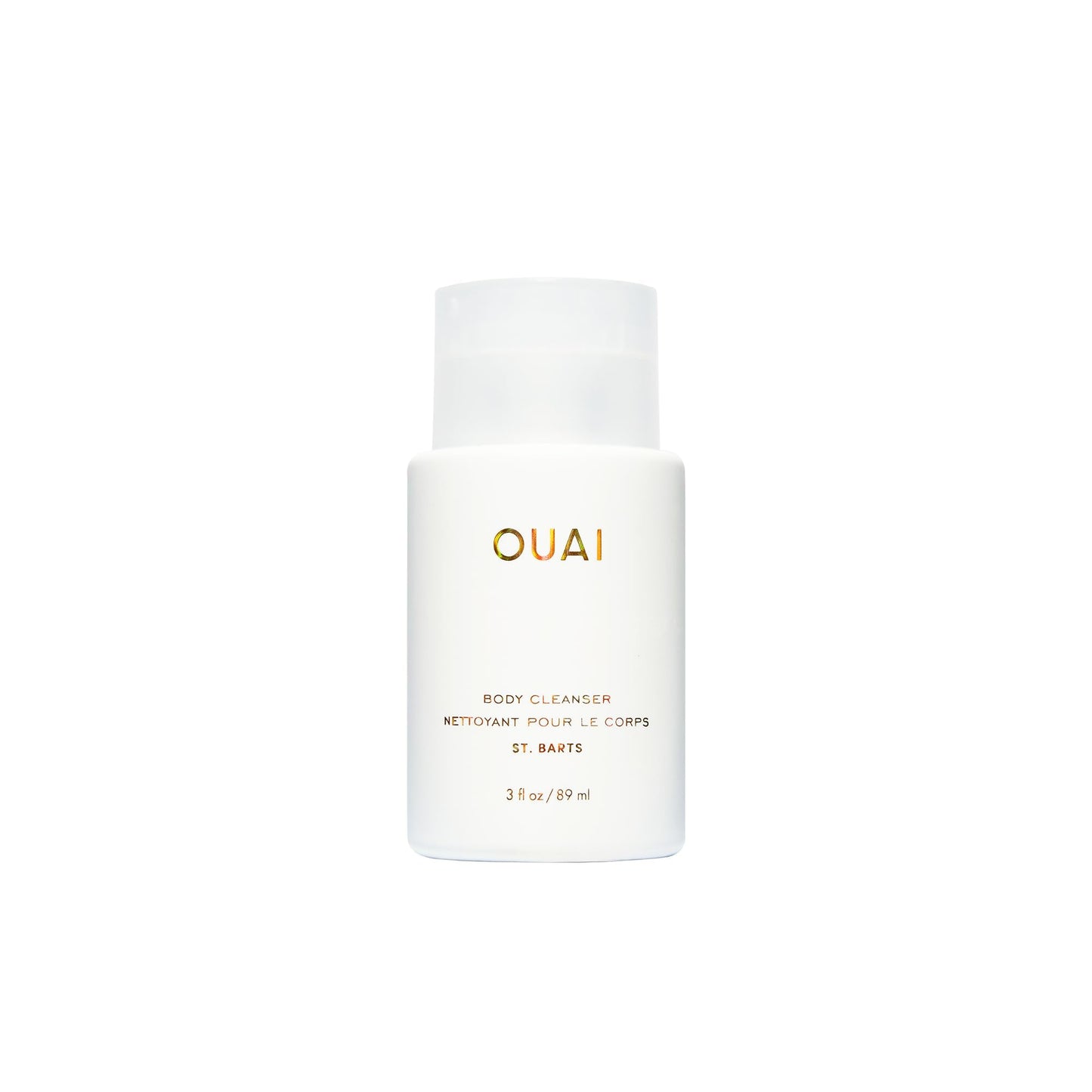 OUAI Body Cleanser, St. Barts Travel Size - Foaming Body Wash with Jojoba Oil & Rosehip Oil to Hydrate, Balance & Soften Skin - Paraben, Phthalate &