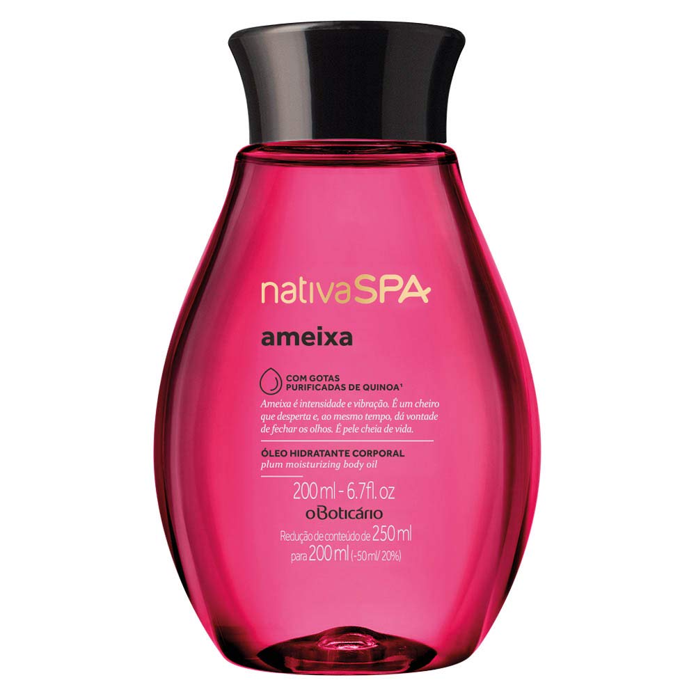 Boticario - Linha Nativa Spa Ameixa - Oleo Hidratante Corporal 200 Ml - Boticario - Nativa Spa Plum Collection - Body Moisturizing Oil 6.7 Fl Oz