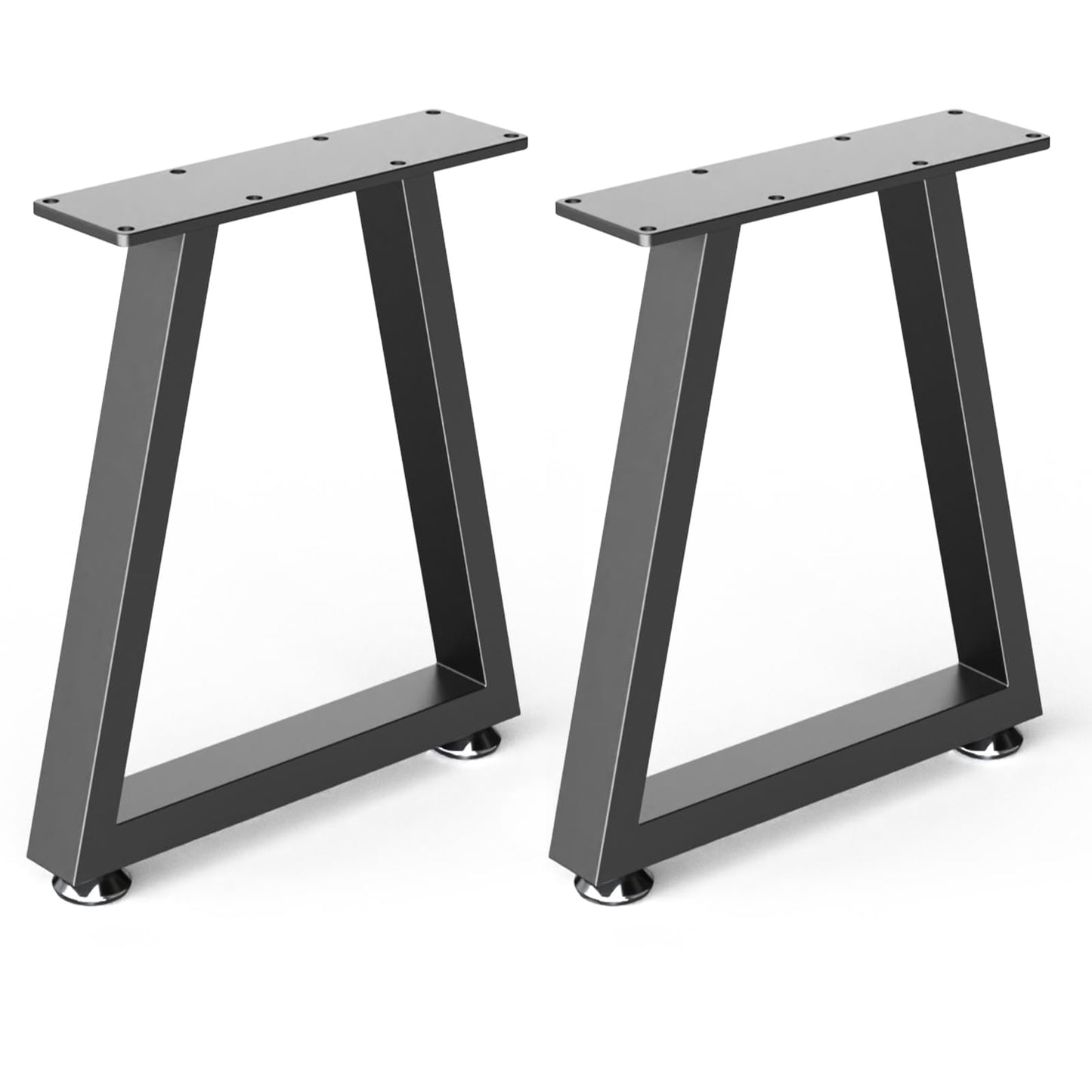 YheenLf Coffee Table Legs Metal Set of 2, Heavy Duty Industrial DIY Furniture, Black Breakfast Bar Stand Bench Dining Desk Feet, Sturdy Stable,