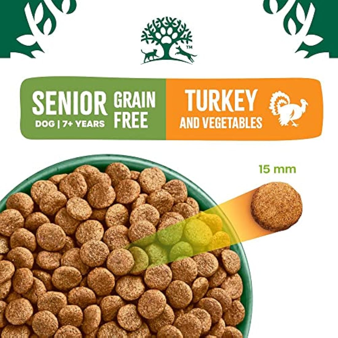James Wellbeloved Complete Dry Grain Free Senior Dog Food Turkey and Vegetable, 10 kg
