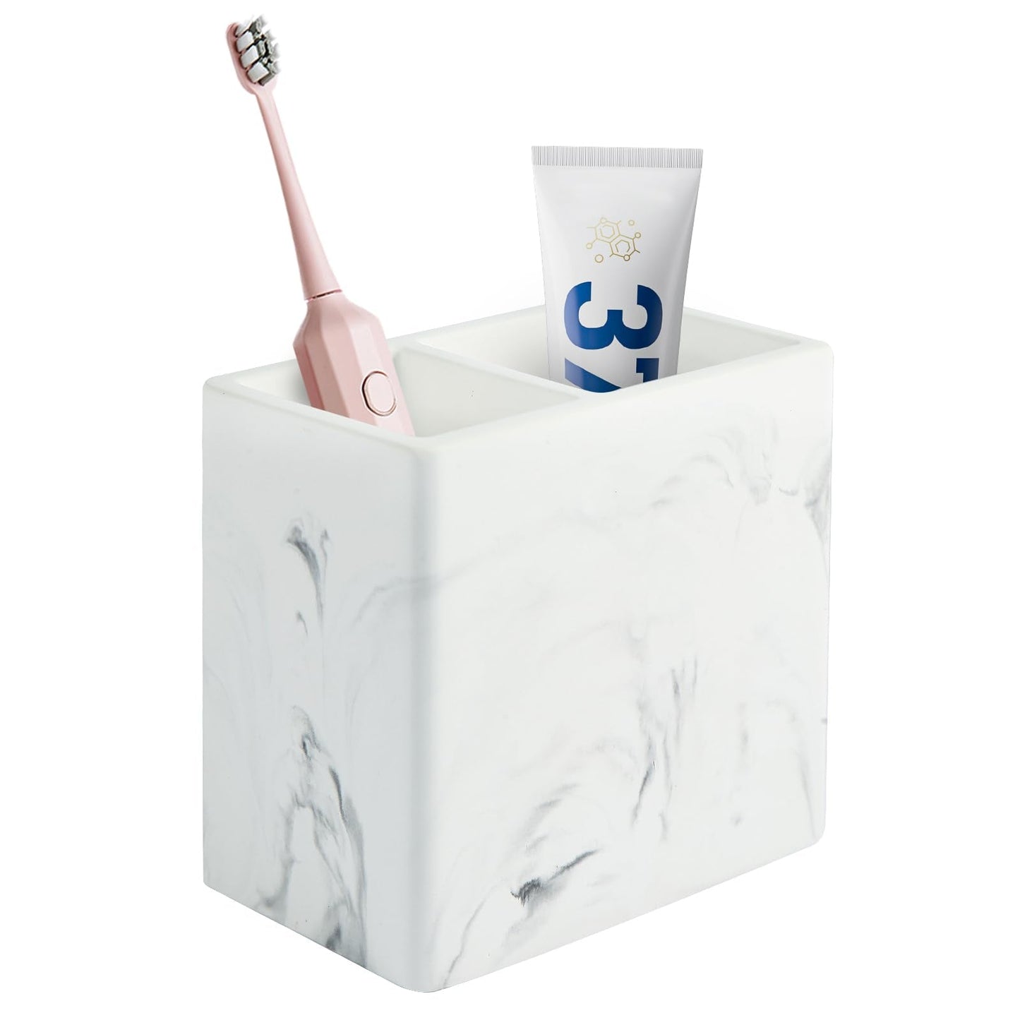 Tahbarshi 2 Slots Electric Toothbrush Holder, Fast Drying Toothbrush Holders for Bathroom, Diatomite Toothbrush Cup for Toothbrush, Cosmetic, Office