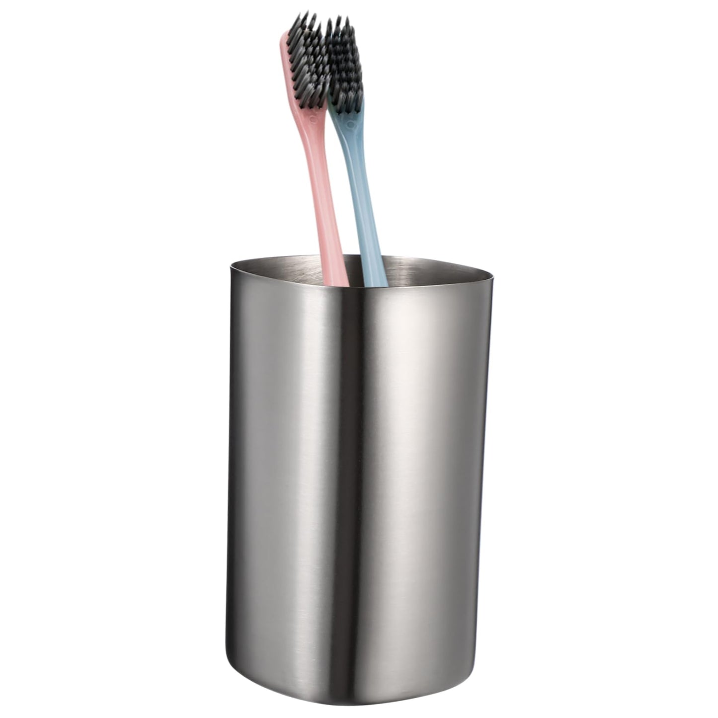 STOBOK 1pc Tooth Brush Cup Silver Toothbrush Holder Made of Stainless Steel Chrome Toothbrush Tumbler Water Bottle Aluminum Cups Tumbler for Bathroom