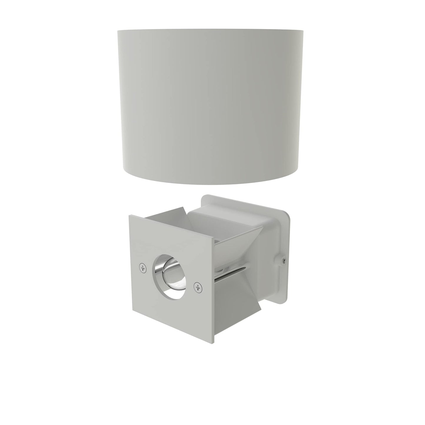 ledscom.de 2 x RUNEL Wall Light for Outdoors, IP65, up/Downlight, matt White, Round, 1x G9 max. 10W