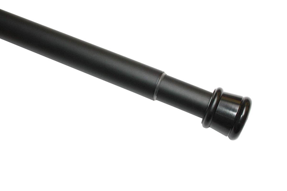 GARDINIA Tension Rod, Metal Rod, Extendable, Curtain Pole without Drilling or Screwing Required, Diameter 23/26 mm, Length 90-140 cm, Matte Black