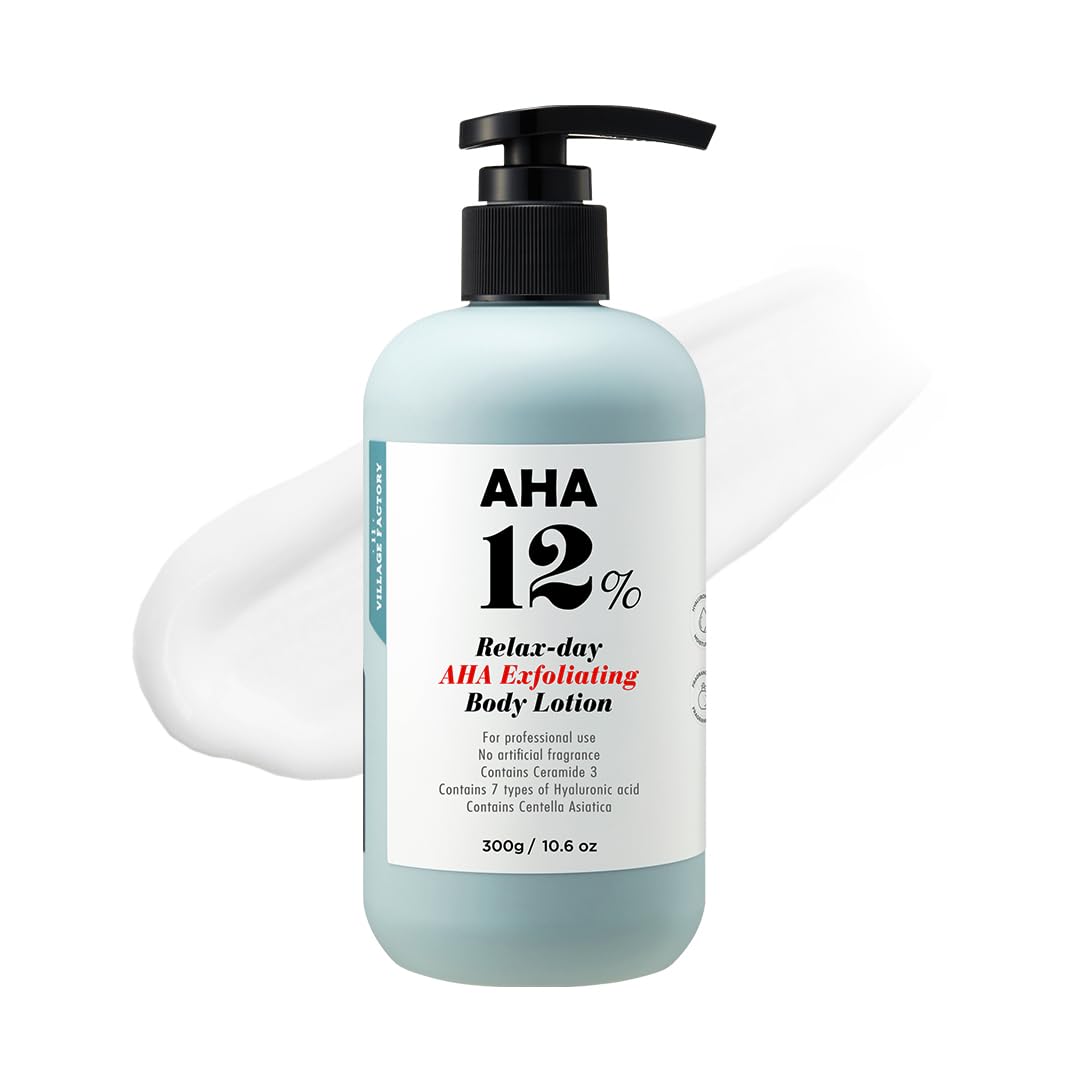 AHA EXFOLIATION BODY LOTION 1x 300g Korean skincare - 12% Glycolic Acid - Hydrating & Smoothing Formula for Sensitive Skin