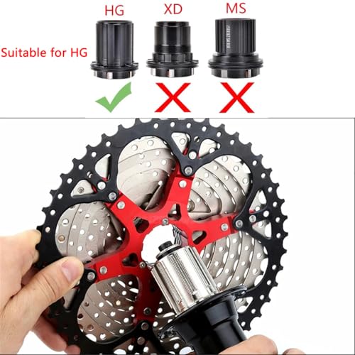 CYSKY 11 Speed Cassette 11-52T Bike Cassette Fit for Mountain Bike, Road Bicycle, MTB, BMX (Light Weight)