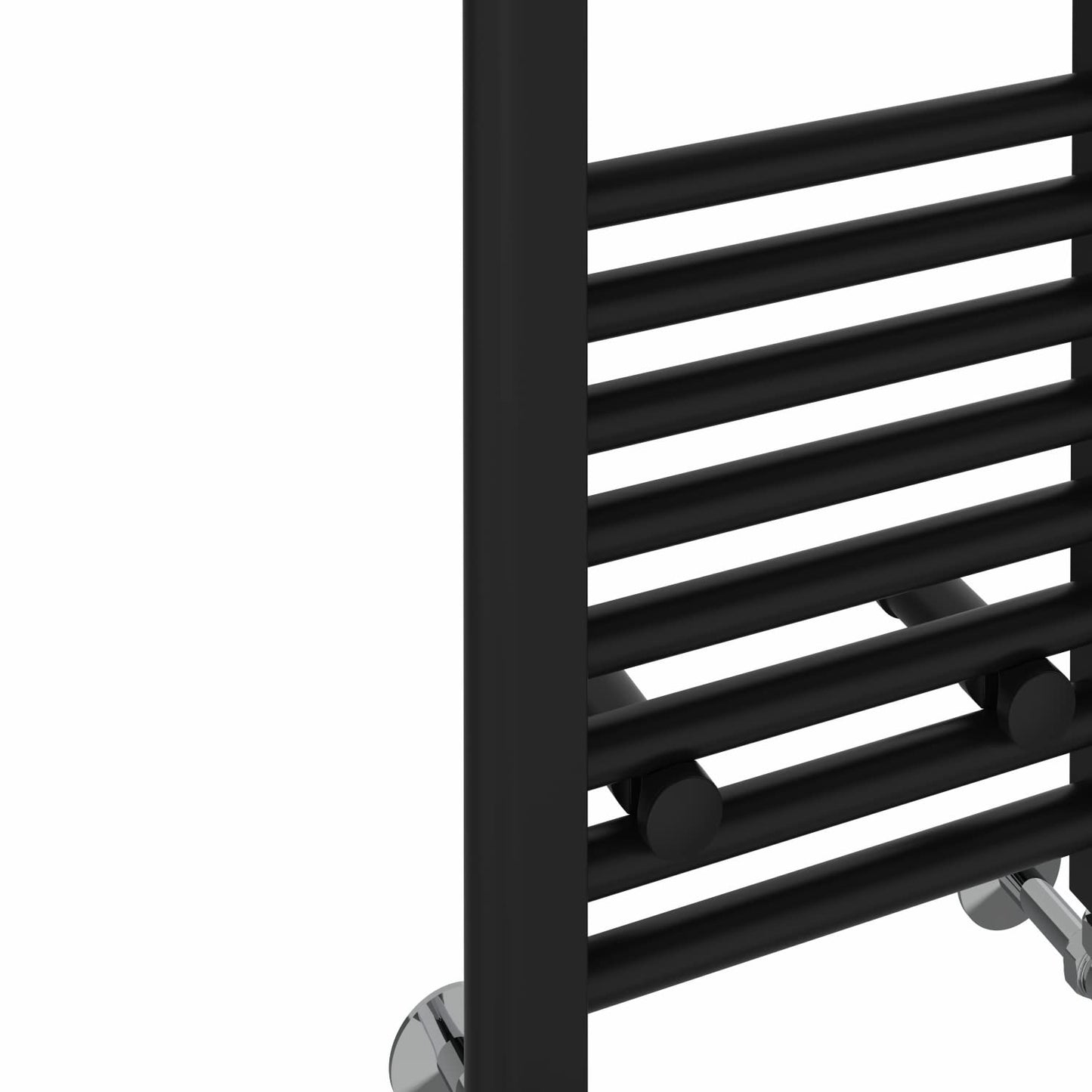 NRG Black Heated Towel Rail Straight Designer Bathroom Radiator, 1400×500mm