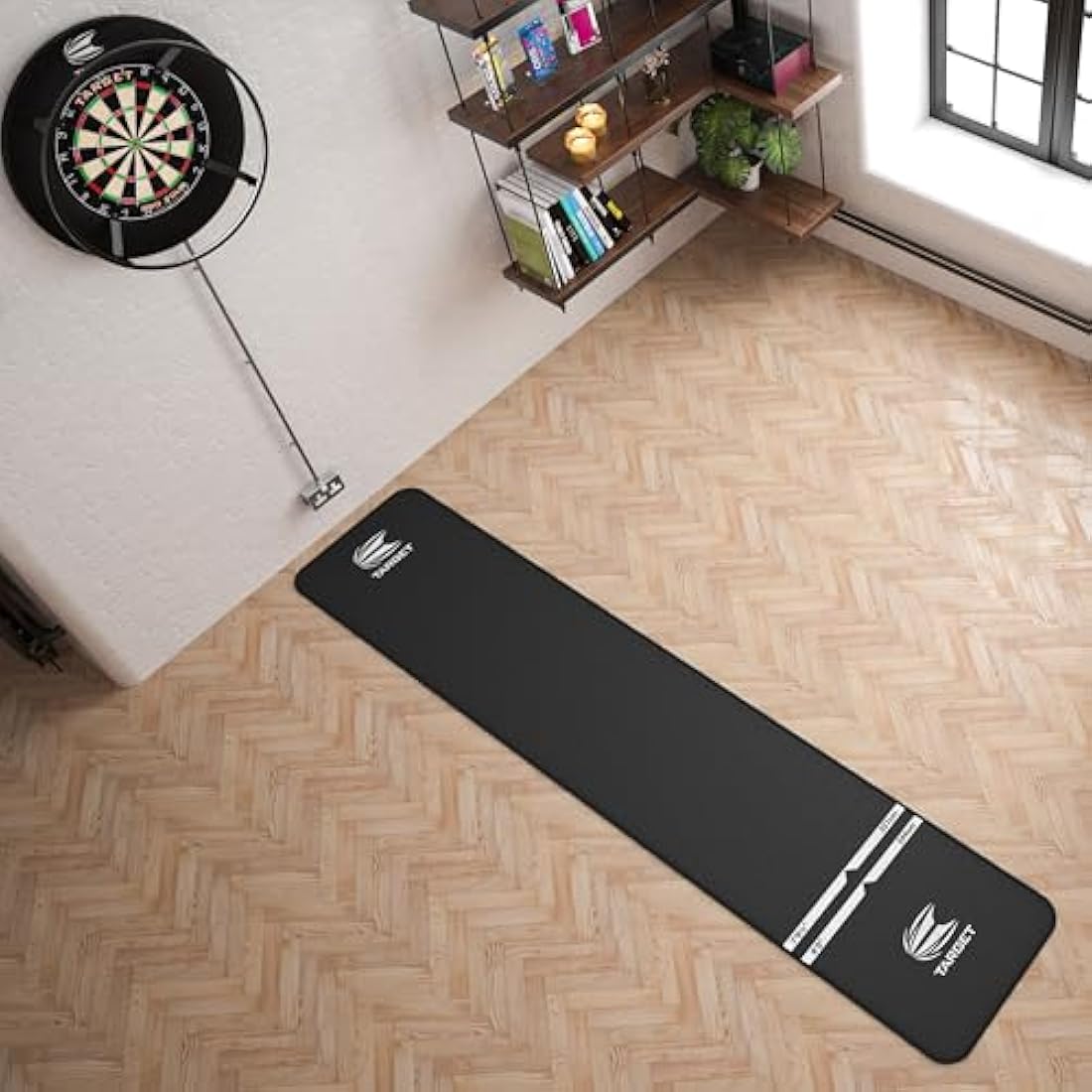 TARGET Darts Dart Mat - World Champions/INK/Mod | Dart Oche Mat with Soft Tip and Steel Tip Throw Line Distances | Non Slip Carpet Mats for Floor and Dart Tips Protection | Darts Accessories UK