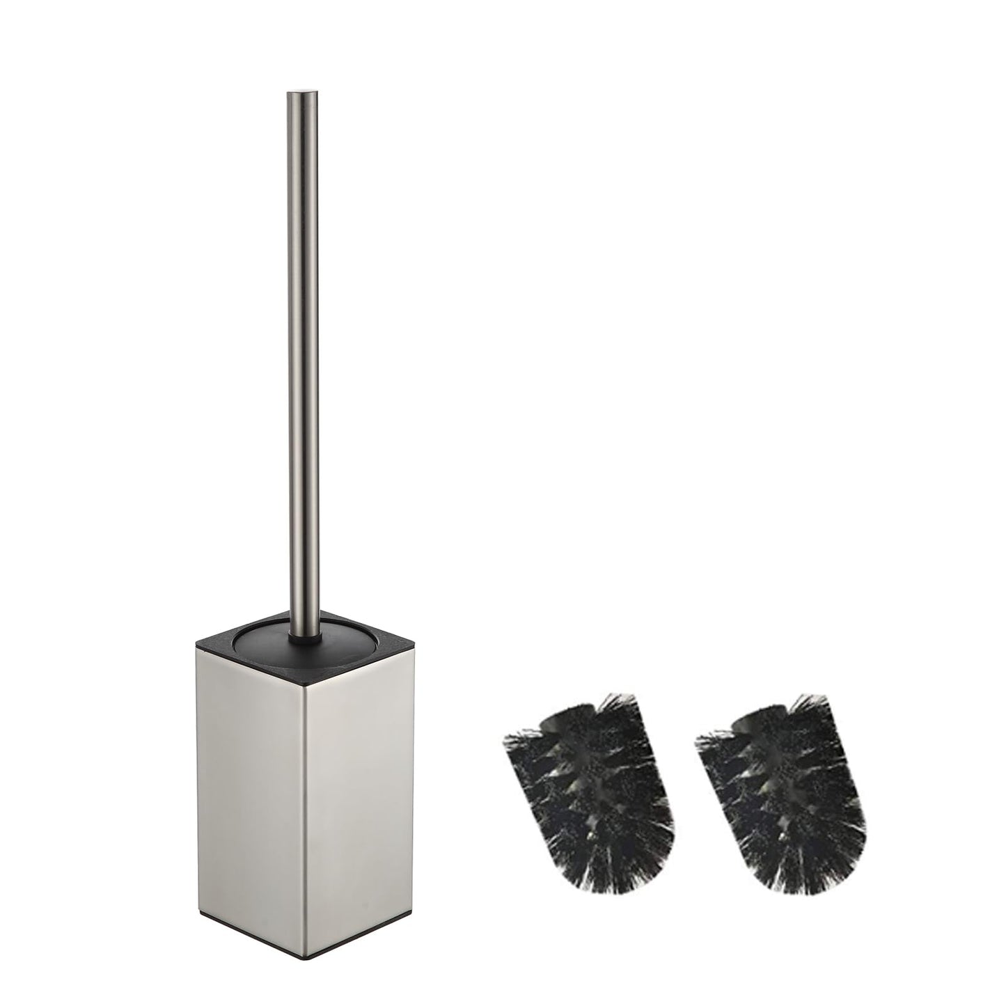 BGL Toilet Brush Brush Nickel, Stainless Steel Toilet brush Holder, Square Wc Brush