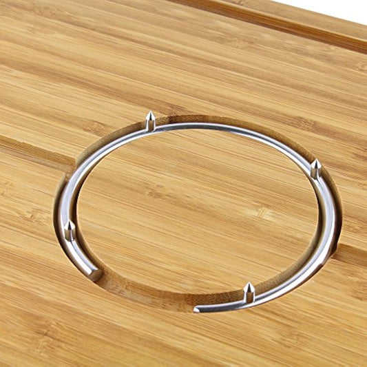 Deluxe Spiked Bamboo Wooden Roast Joint Carving & Cutting Board