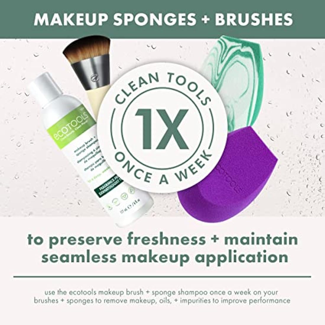 EcoTools Limited Edition 12 Days of Bliss Christmas Gifts, Makeup Brushes and Beauty Sponges, Premium Quality