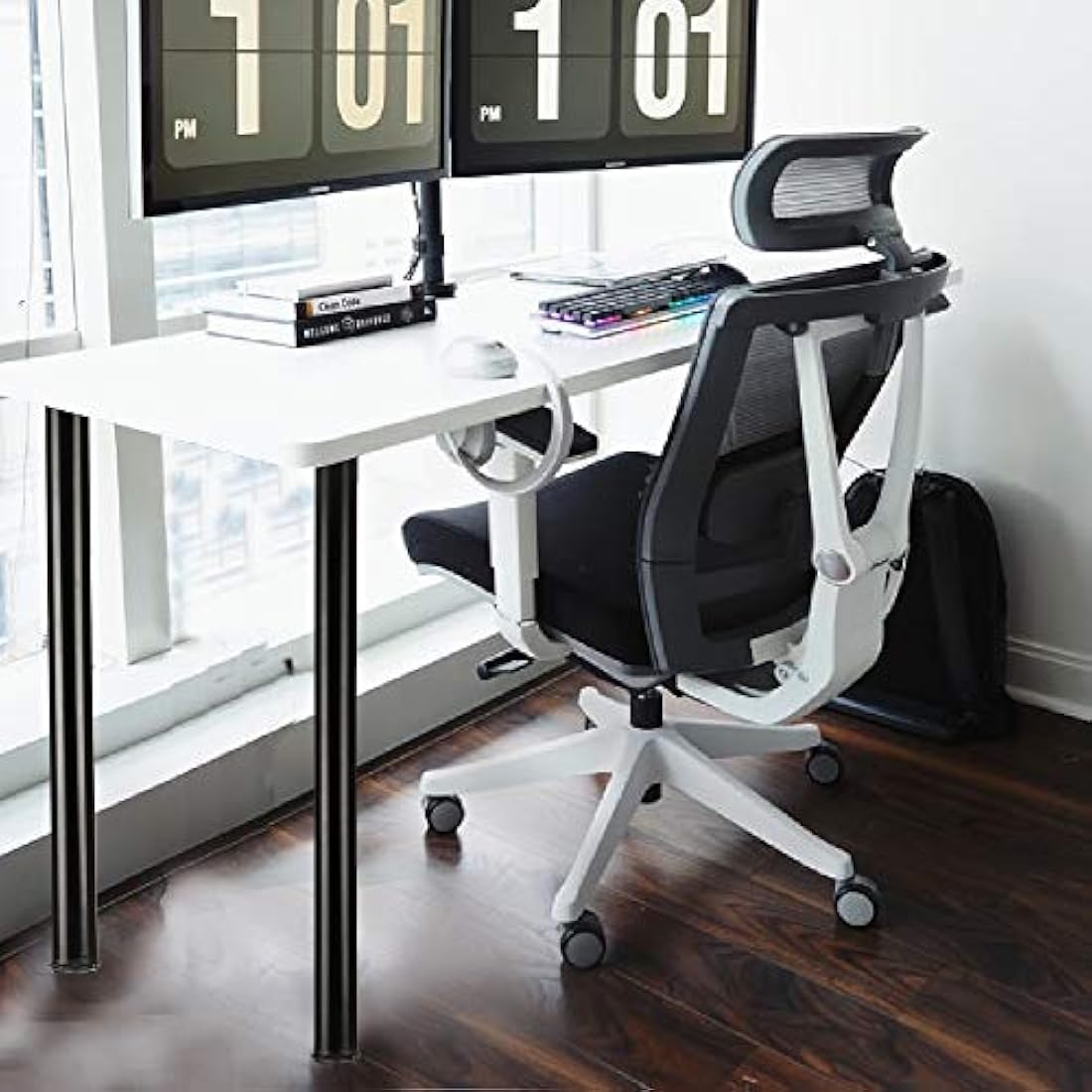 QLLY Table Legs 70cm/27.5 inch Adjustable Metal Desk Legs, 4 Pcs Furniture Legs, DIY Office Table Leg (70cm, Black)
