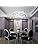 Dixun LED Chandeliers Modern Ceiling Light Fixture 3 Rings Adjustable Stainless Steel Pendant Light Chandelier for Bedrooms Living Room (Cool White)