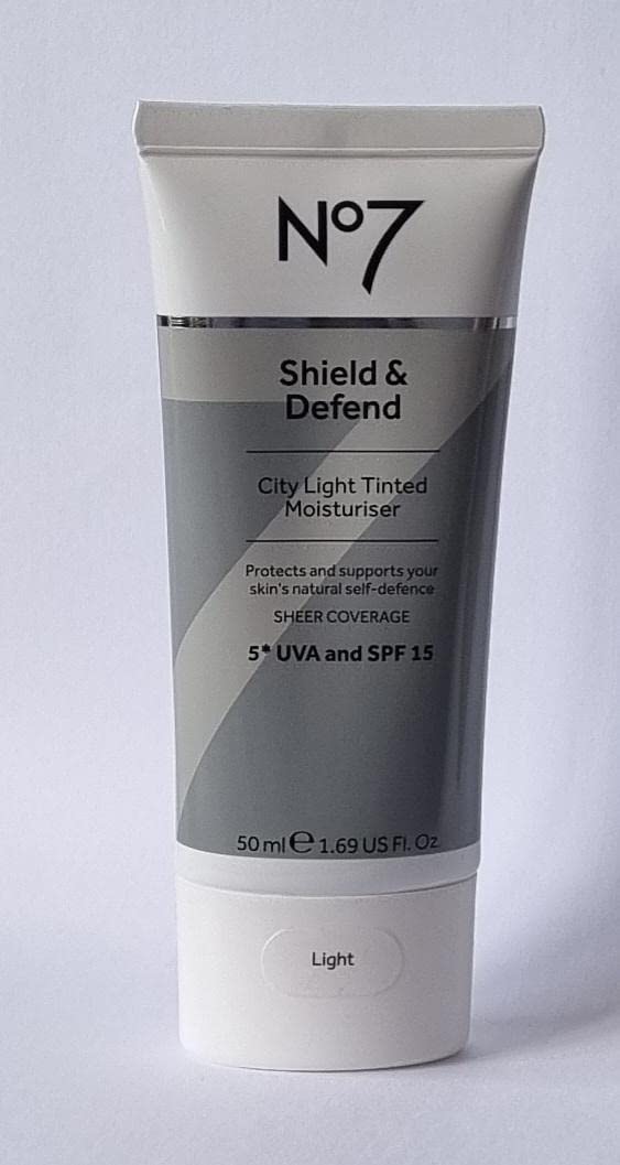 No7 Shield & Defend City Light Tinted Moisturiser - LIGHT - spf15, 50ml pack of 1