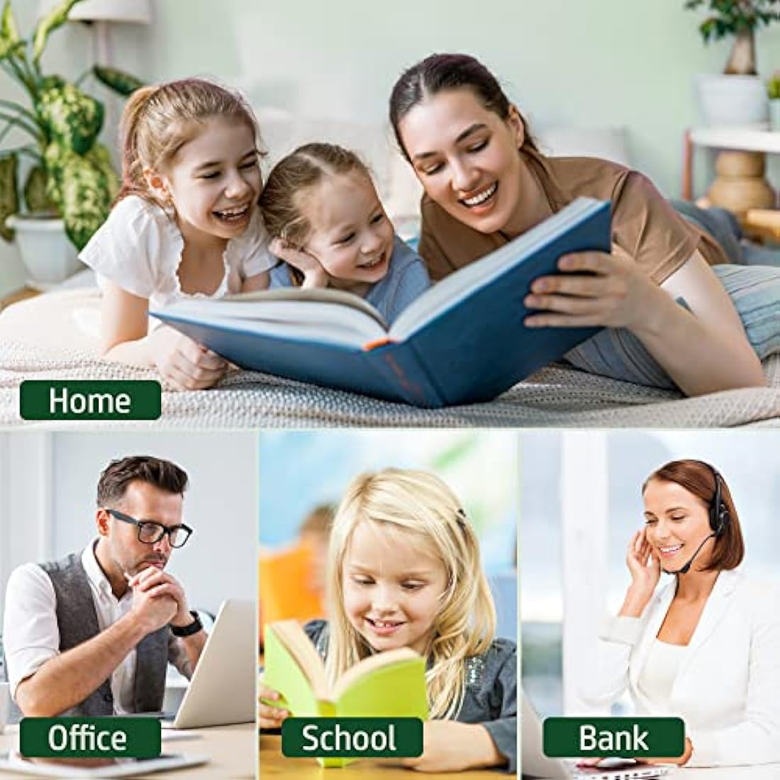 Coloran 62XL Ink Cartridges, for HP 62 XL Black and Tri-color, Compatible for Envy 5540 5541 5542 5543 5544 5545 5546 5547 5548 5640 5642 5644 7640 OfficeJet 200 250 5740 5742 5744(2-Pack)