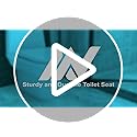 Square Toilet Seat Soft Close Toilet Seat Mute Seat Cover Quick Release Loo Seat Easy Cleaning Easy Installation with Top Fixing & Adjustable Hinges 42L x 36W cm Plastic AAN®