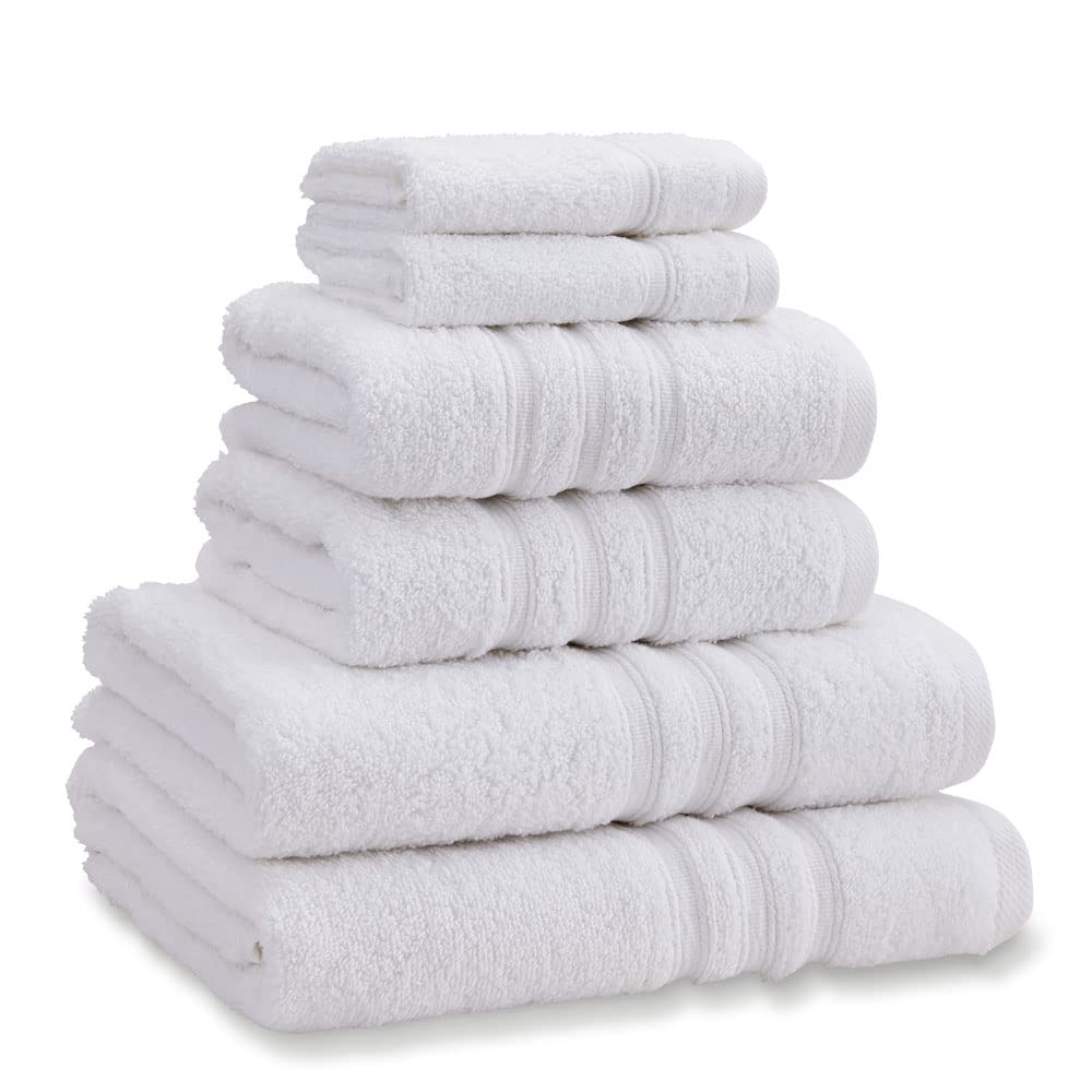 Catherine Lansfield Zero Twist Cotton 6 Piece Towel Bale Set White