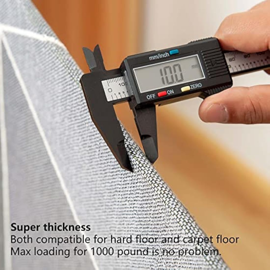 Dikilong Luxury Chair Mat for Carpeted Floor,Office Chair Mat hardwood floors, 136X 100cm Multi-Purpose Carpet Protector for Home and Office, anti-skidding and stop noise, Carrara