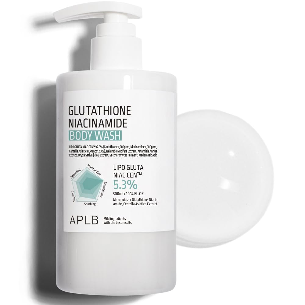 APLB Glutathione Niacinamide Shower Gel | LIPO GLUTA NIAC CEN? 5.3% 10.14 FL.OZ/Korean Skin Care, Gentle Ingredients for the Safety of Your Skin,