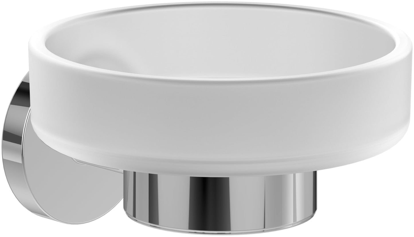 Villeroy & Boch Bathroom Accessories, Zinc/satin glass, Chrome, Seifenschale