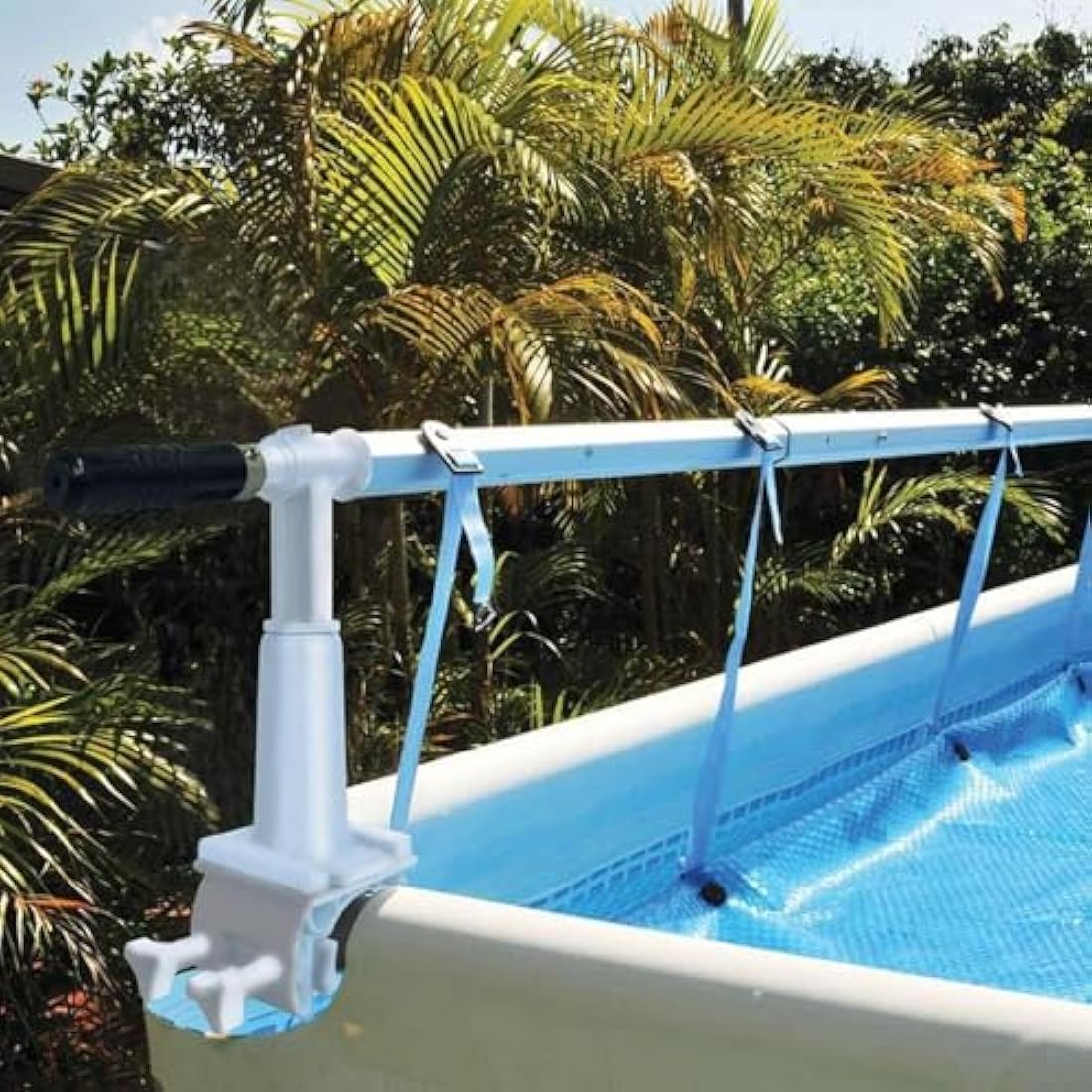 Kokido Solaris Bubble Tarpaulin Reel for Swimming Pool Non SoI with Hexagonal Tubes, 106.5 x 17.5 x 28.5 cm