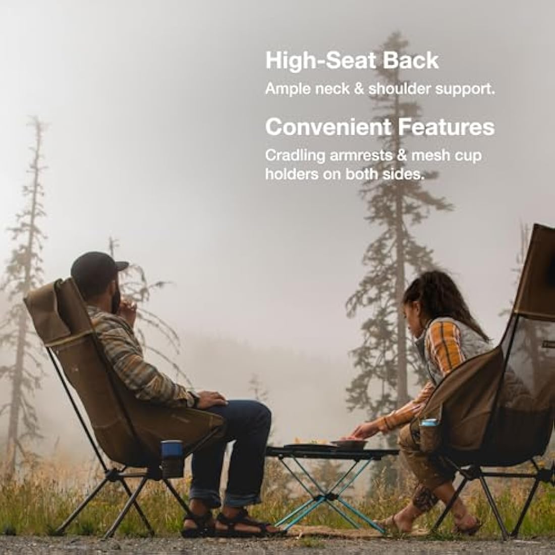 Helinox Savanna High-Back Collapsible Camp Chair, Blackout