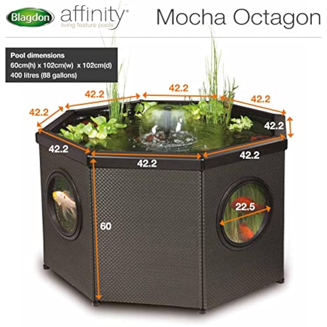 Blagdon Replacement Liner for the Affinity Mocha Octagon Living Water Feature Pool
