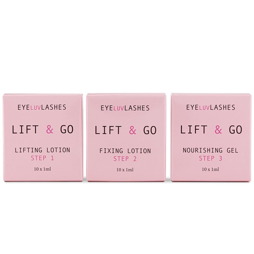 Lift & Go Eyeluvlashes Lash Lifting Brow Lamination Sachet Set Express System Vegan Cruelty Free 30 x SACHETS 10 x LIFTING/FIXING/NOURISHING
