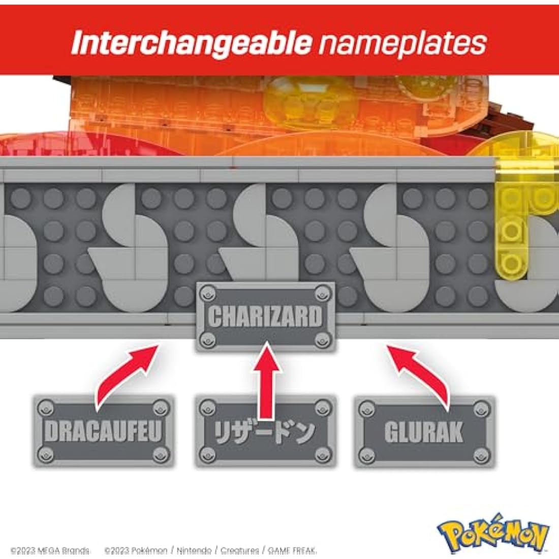 MEGA Pokémon Action Figure, Motion Charizard Pokemon, Building Toys for Kids and Adults, Collectible Character Model with 1664 Movable Pieces, 30 cm Tall, Toy for Ages 12 and Up, HMW05