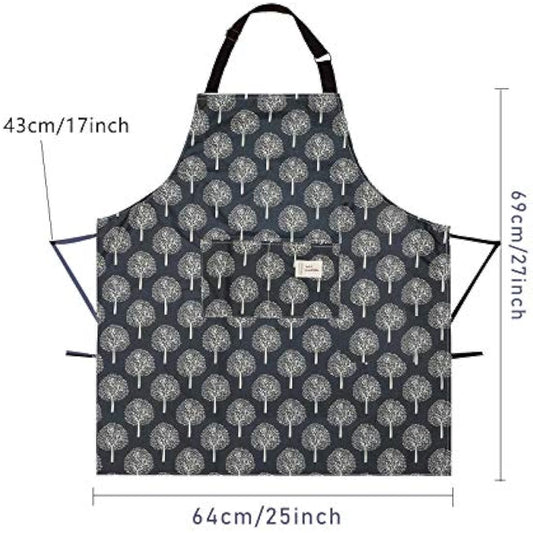 YuZhou 2Pcs PVC Apron for Women Waterproof Plastic Kitchen Cooking Apron with Pocket Wipe Clean Wipeable Coated Apron Chefs Pinafore for Baking Grilling Household Cleaning Dishwashing