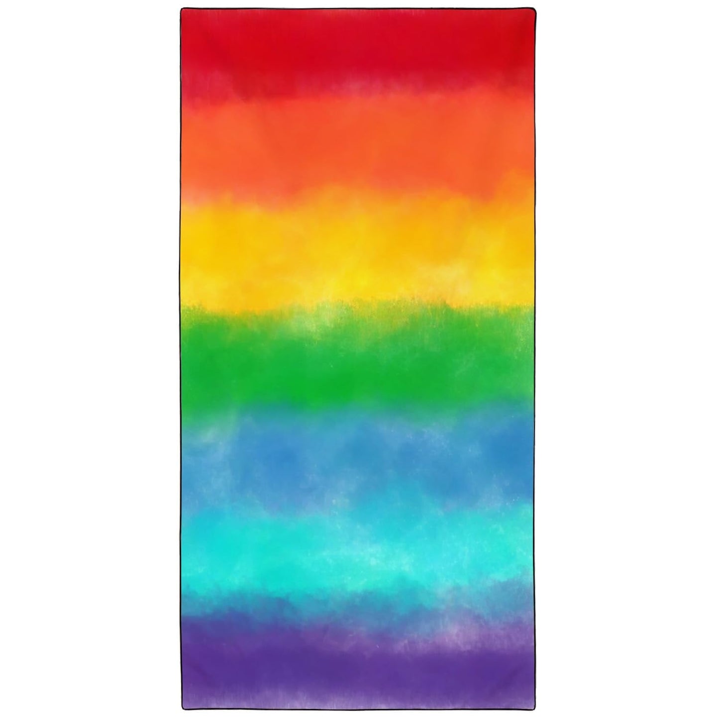 YISUMEI Colorful Rainbow Stripes Beach Towels for Adults Extra Large 180x90cm, Microfibre Quick Dry Towel for Travel Swimming Camping Sports