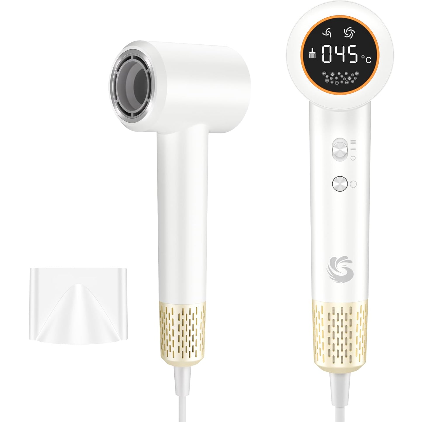 KARFUN Hair Dryer,Plasma Hair Dryer,110,000 RPM Professional HD Display High-Speed Hair Dryers Motor for Fast Drying,Low Noise Thermo-Control