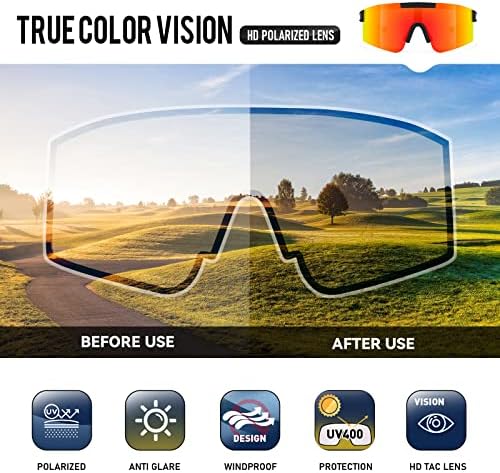 konqkin Cycling Glasses-Sports-Sunglasses-Mens-Womens-Polarised Sun Glasses UV400 Protection Ski Goggles Outdoor Bicycle Motorbike Driving Fishing Hiking Include 30 Colors