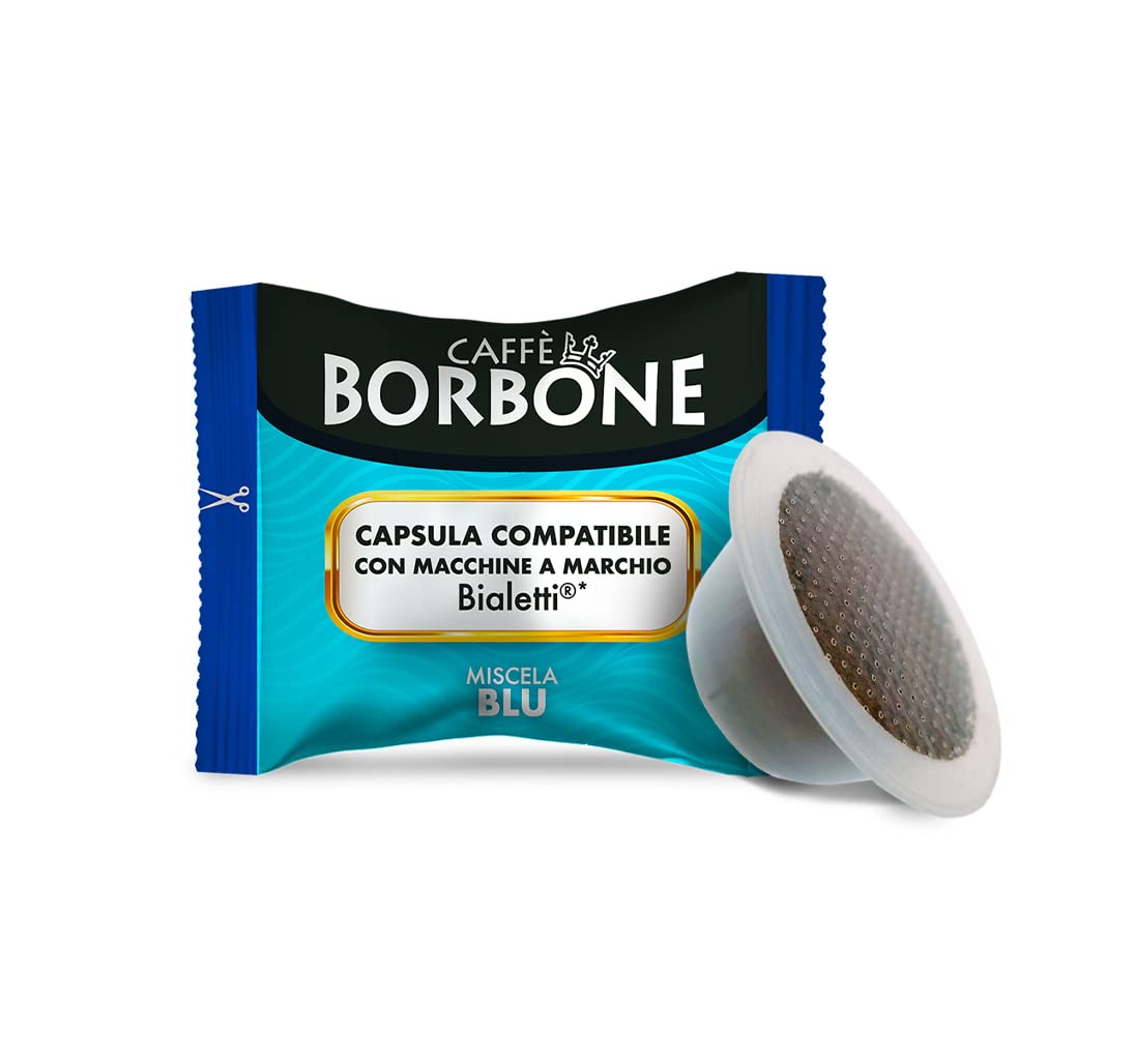 Caff? Borbone Blue Coffee Blend - 100 Capsules - Compatible with Bialetti?* Coffee Machines