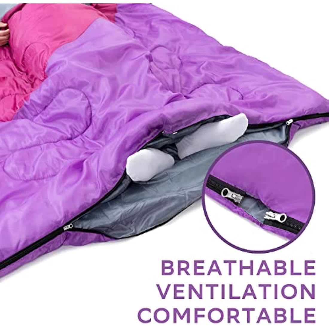 Double Sleeping Bag for Adults and Kids - Lightweight SleepingBag with 2 Pillows, 2 Man Large Sleeping bag for Camping, Waterproof 3 Season Sleeping Bag for Outdoor, Hiking by Underwood-Aggregator