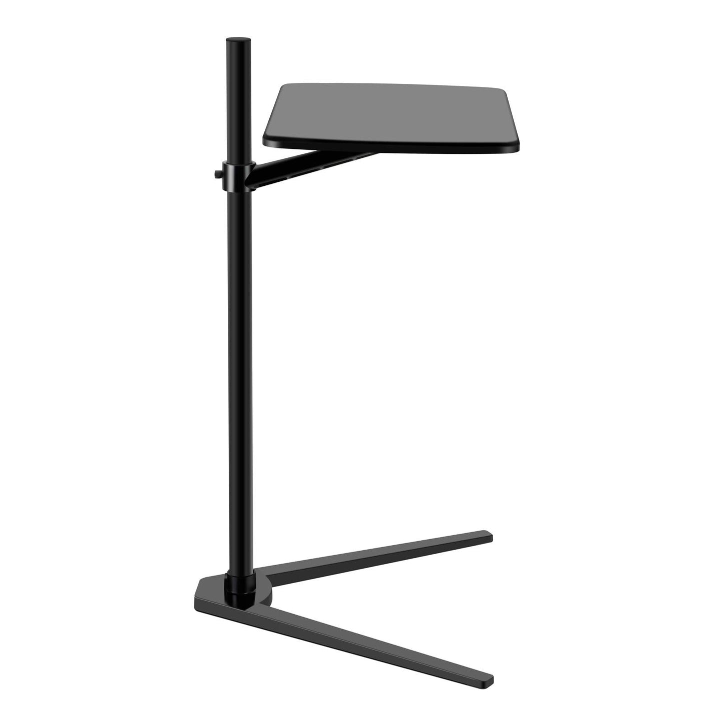 Thingy Club Overbed Table Stand, Height Adjustable Tray Side Table for Bed or Sofa Laptop Desk (Black- Black Board)