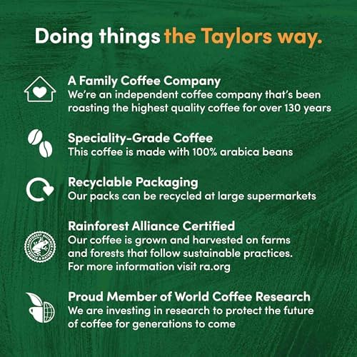 Taylors of Harrogate After Dark Ground Coffee, 200 g (Pack of 6 - Total 1.2kg)