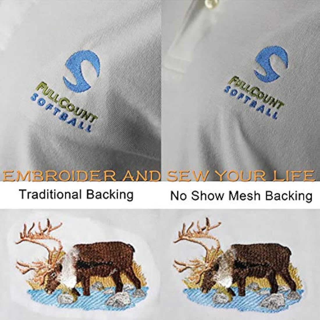 New brothread No Show Mesh Machine Embroidery Stabilizer Backing 12" x50Yd (30cmx46M) roll - Light Weight 50gm (1.8oz) - Cut into Variable Sizes for Machine Embroidery and Hand Sewing