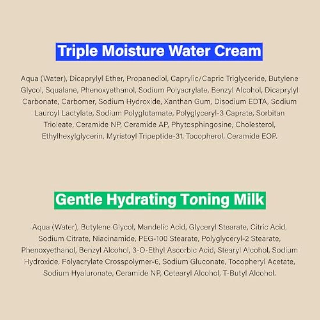 Coats Healthy Skin Heroes 2-Step Bundle – Gentle Toning Milk 125 ml + Triple Moisture Water Cream 75 ml – Toner + Moisturizer Prevents Breakouts & Protects Skin Barrier, for Women & Men