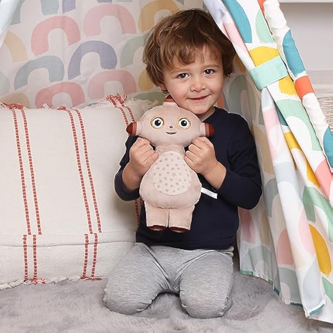 In The Night Garden Makka Pakka Talking Teddy Bear, Cbeebies Cute & sensory toys. Comforting sounds. Kids Toys & Baby toys 0-6 months, Brown