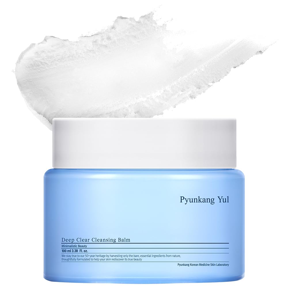 Pyunkang Yul Deep Clear Cleansing Balm, All in One Facial Cleanser for Heavy Makeup Removal, Moisturized Finish with Plant Based Oil, Korean