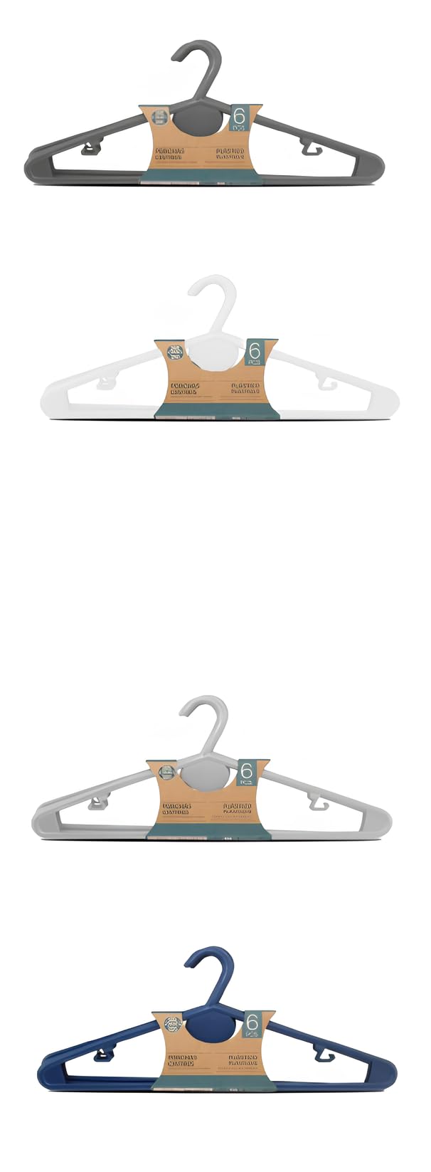 FORNOR 11808 Plastic Hangers X6 40 x 16 cm