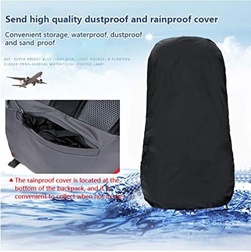 Bseash 60L Waterproof Hiking Camping Backpack with Rain Cover, Lightweight Outdoor Sport Travel Daypack Rucksack for Climbing Skiing