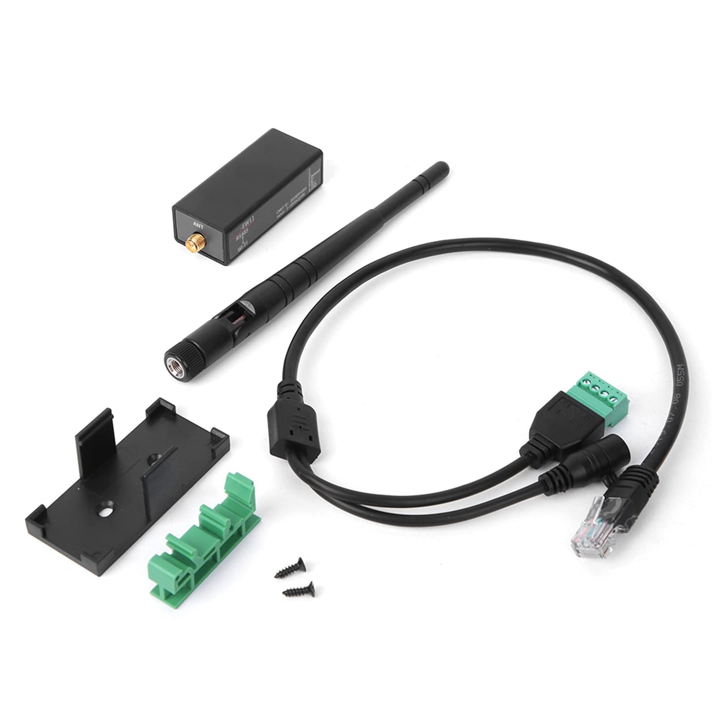 Hyuduo RS485 to WiFi Serial Server with RJ45 Interface and External Antenna, Supports Modbus