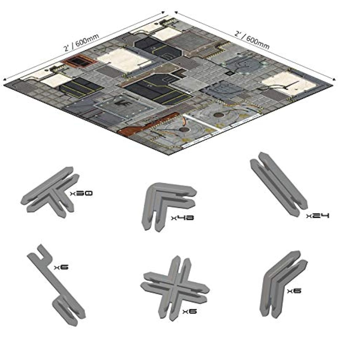 Battle Systems Sci-Fi Terrain - 28mm Modular 3D Space Terrain - Perfect for Wargaming and Roleplaying Tabletop Games - Full Colour Printed 3D Multi Level Building Models (Galactic Core Set)