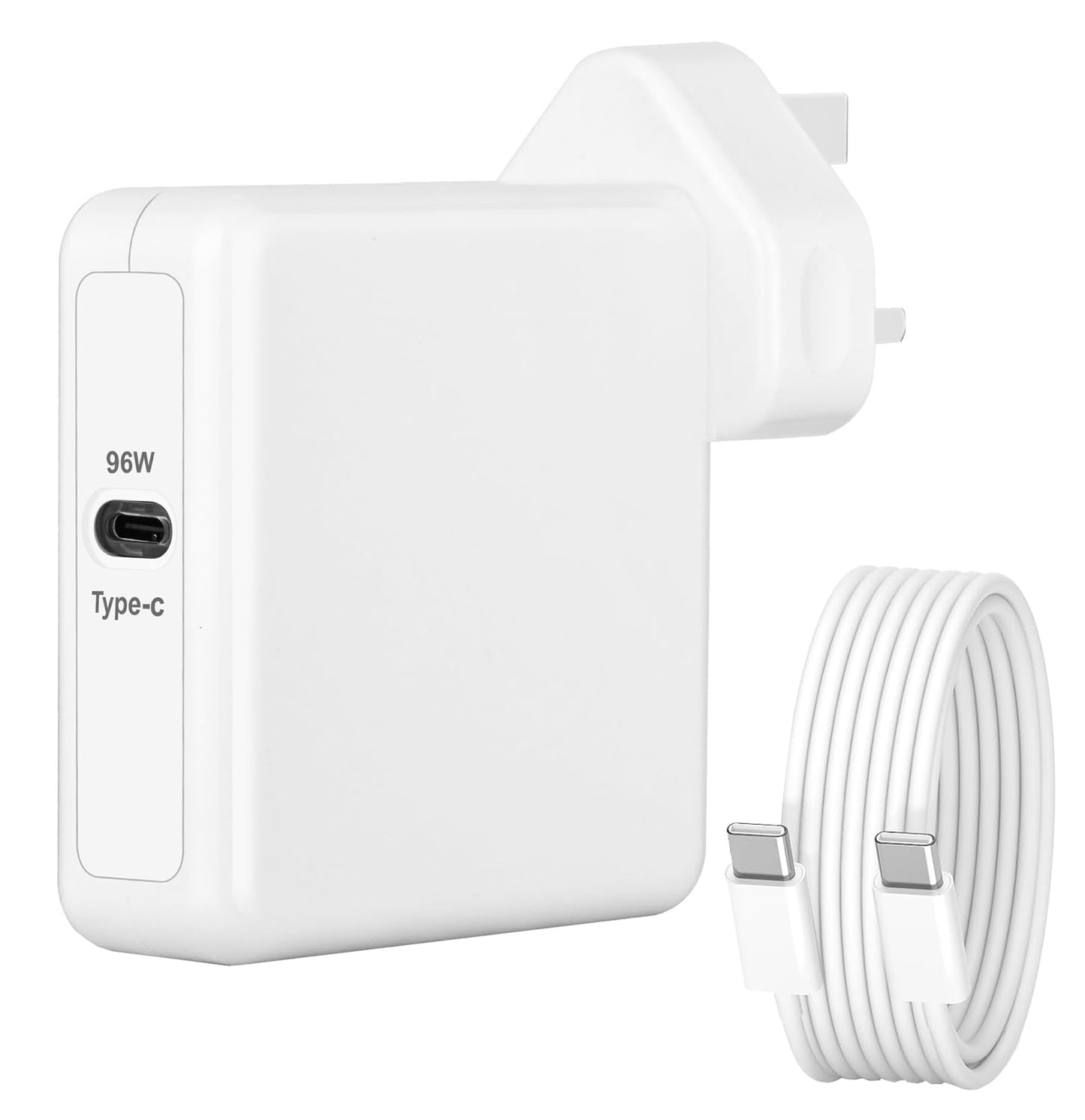 MacBook Charger for MacBook Pro, MacBook Air, Mac Laptop USB C Charger, Computer Notebook Power Adapter 96W Mac Book Pro USBC Plug, Included Type C