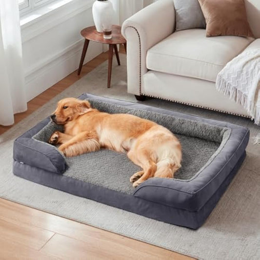 JOEJOY Medium Dog Bed, Orthopedic Memory Foam Dog Beds, Washable Pet Bed, Fits up to 30lbs, Good for Yorkshire, Chihuahua, Jack Russell Terrier, Bomei,Cat