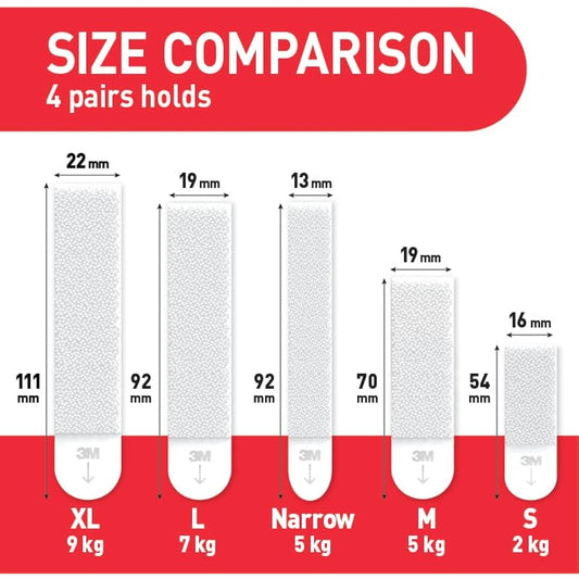 Command Picture Hanging Strips, Value Pack - 8 Pairs of Medium (16 Strips), 8 Pairs of Large (16 Strips) - For Pictures, Frames, Mirrors, Wall décor - Damage Free Hanging