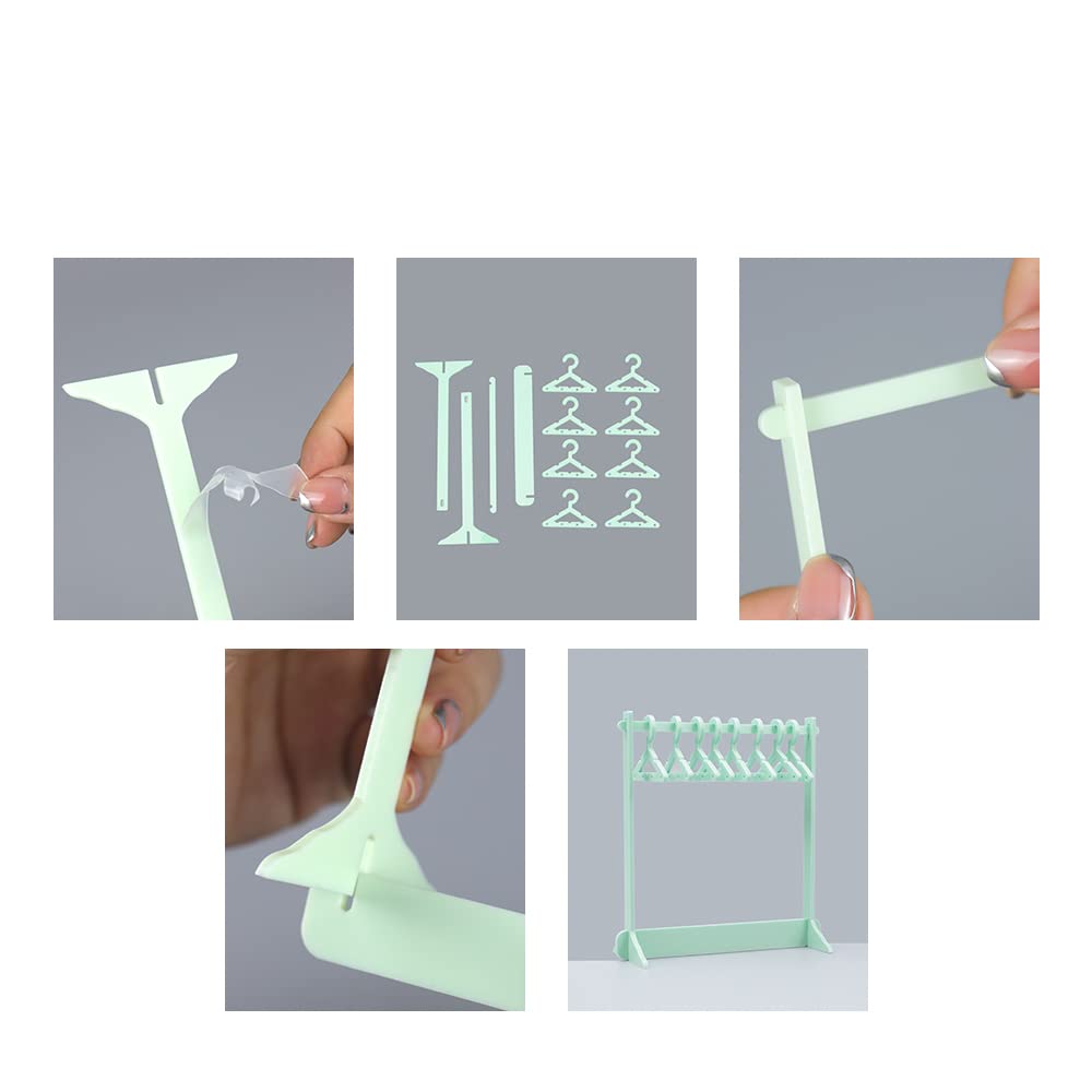 NatSumeBasics Green Earring Holder Stand Clear Acrylic Earrings Rack Mini Hangers Display Stand Jewelry Organizer Storage for Women Girls (Green)